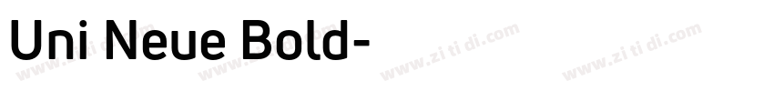 Uni Neue Bold字体转换